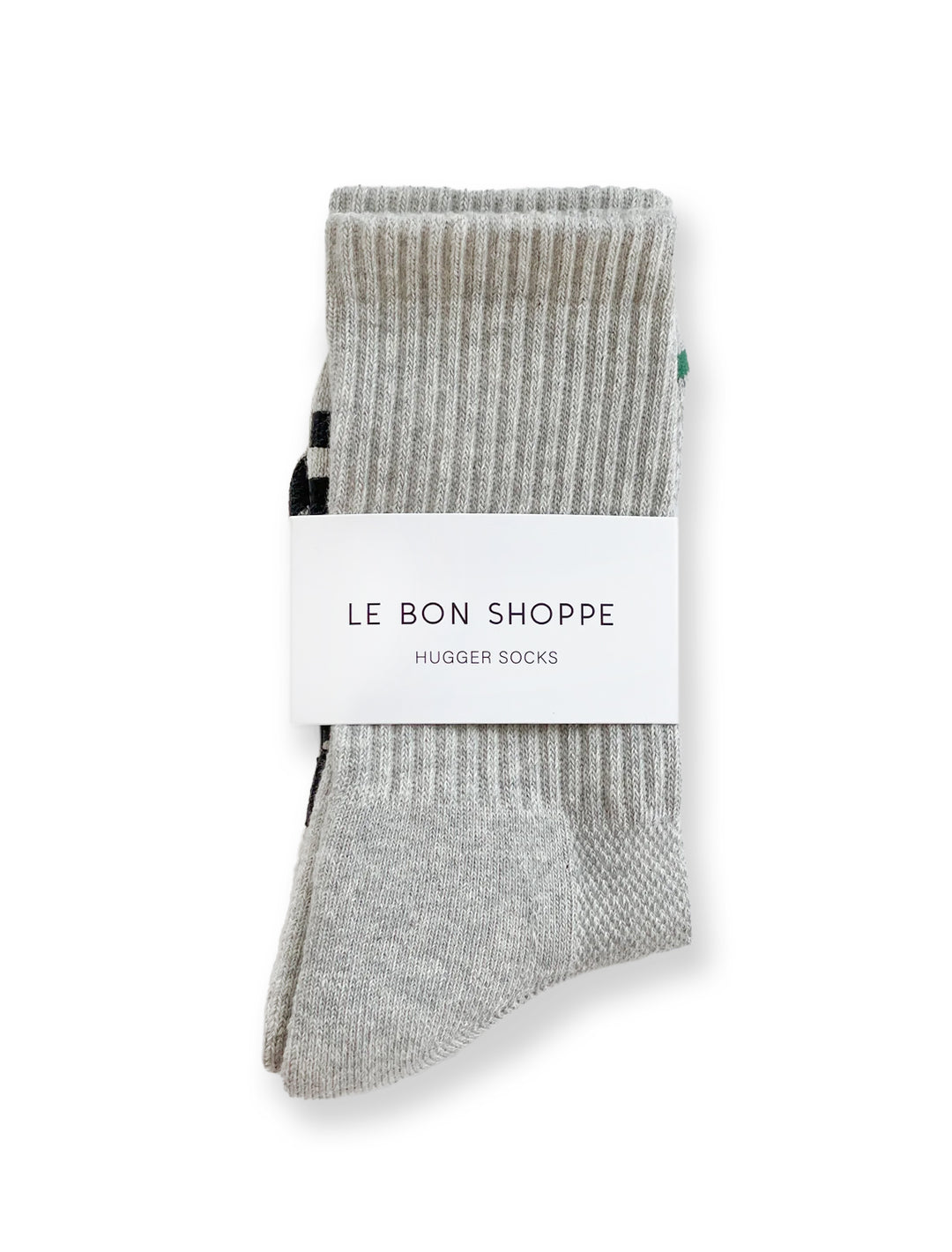 hugger socks in heather grey + black