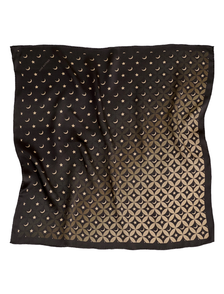 moonlit stars silk bandana