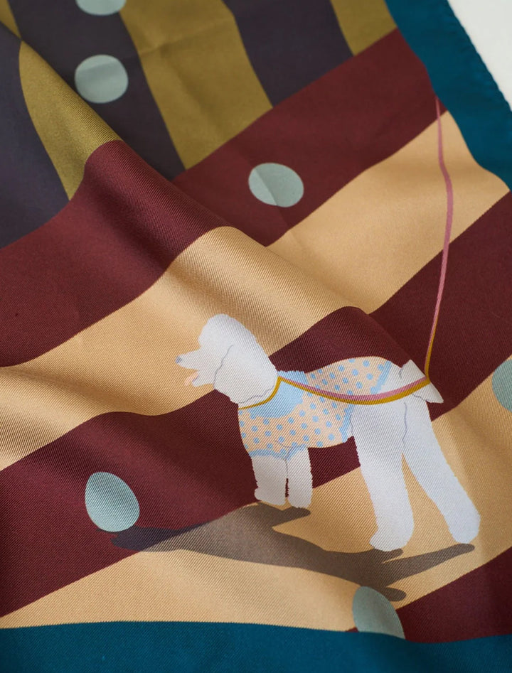 pandita the dog silk bandana in coffee