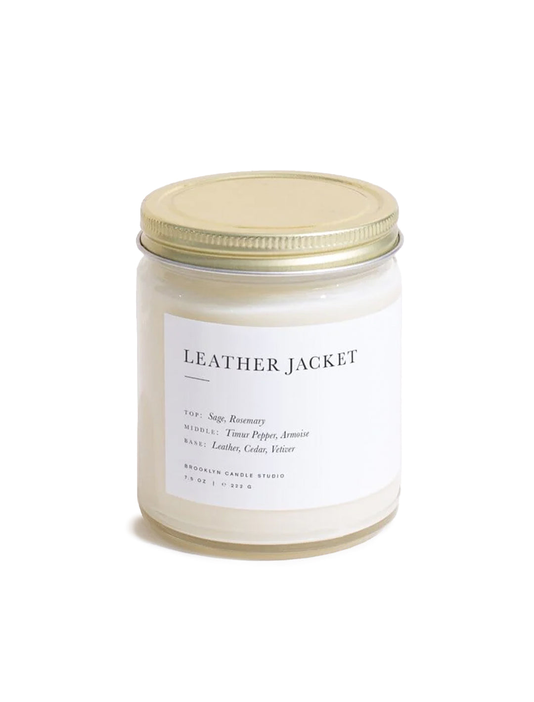 leather jacket jar candle