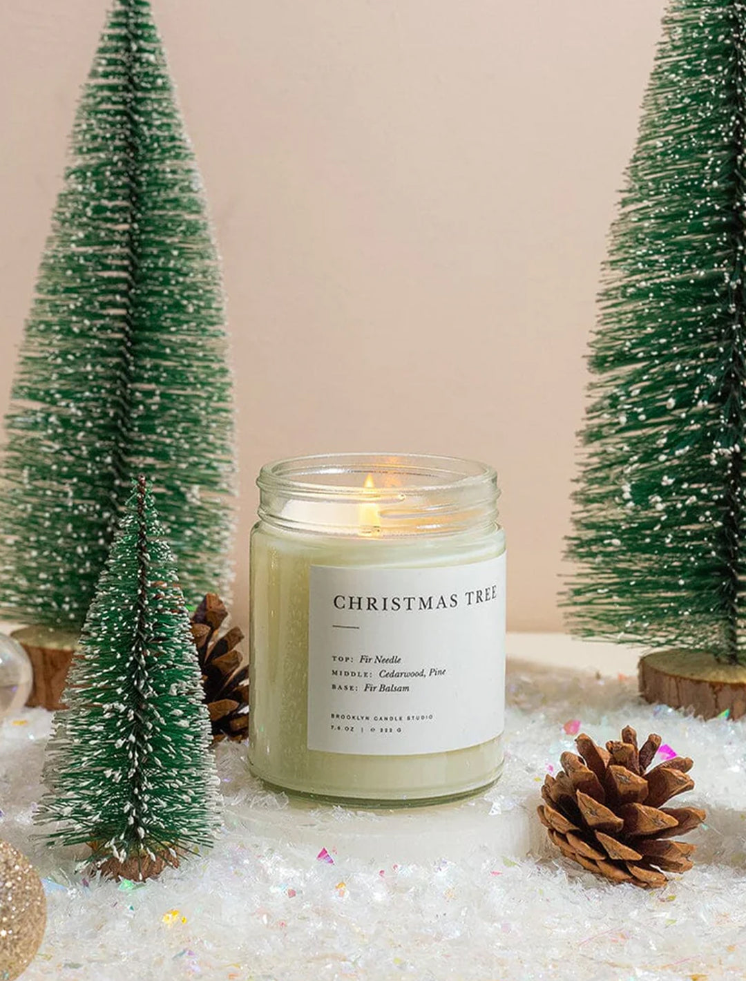 christmas tree jar candle