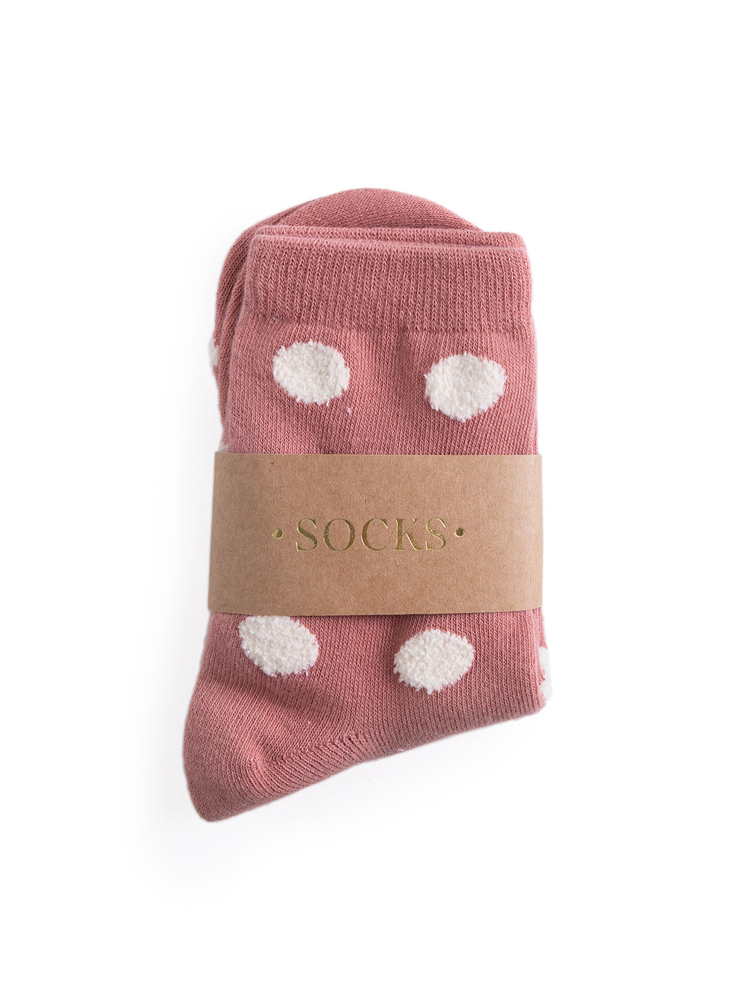 polka dot puffy socks in pink