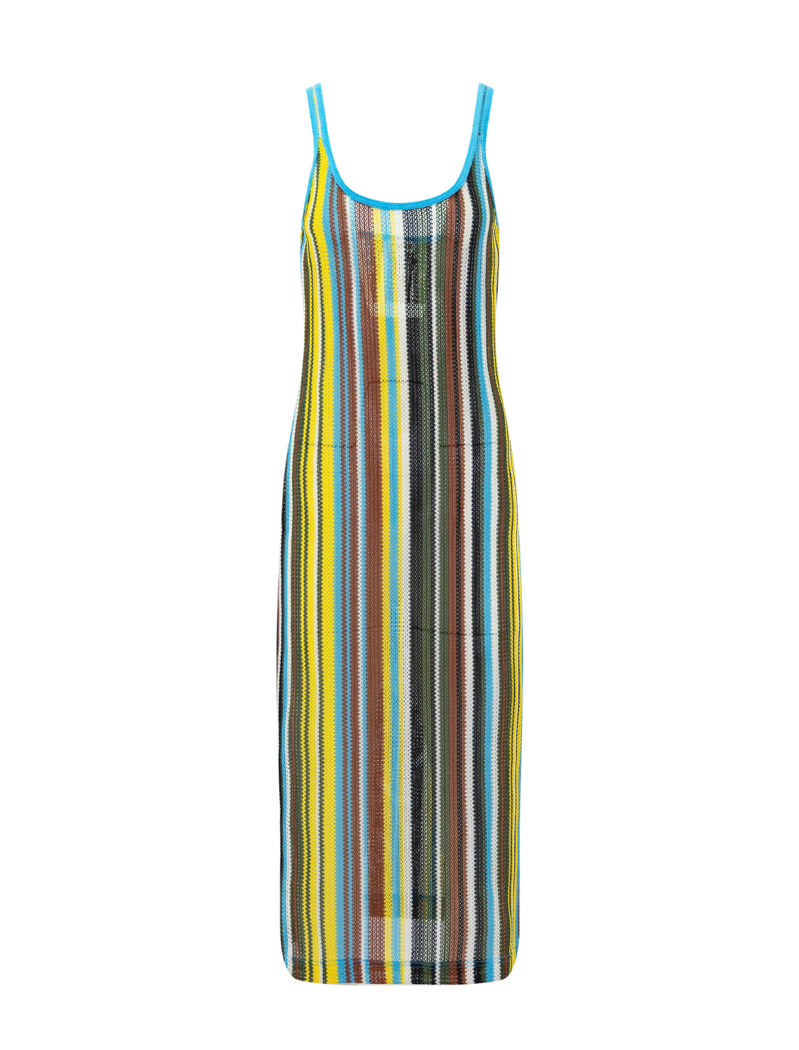staud jessica knit dress | Stripe | Size L Maxi length Black Long Dressers & Size:42W x 34L Stretch jersey