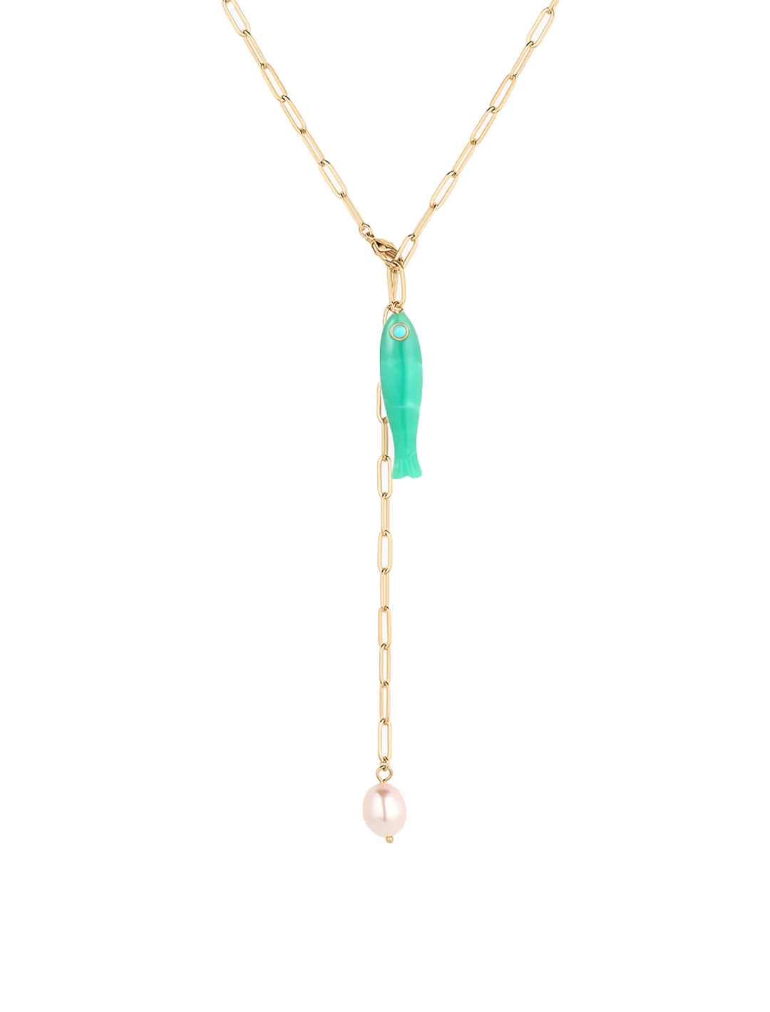fortuna chrysoprase lariat necklace