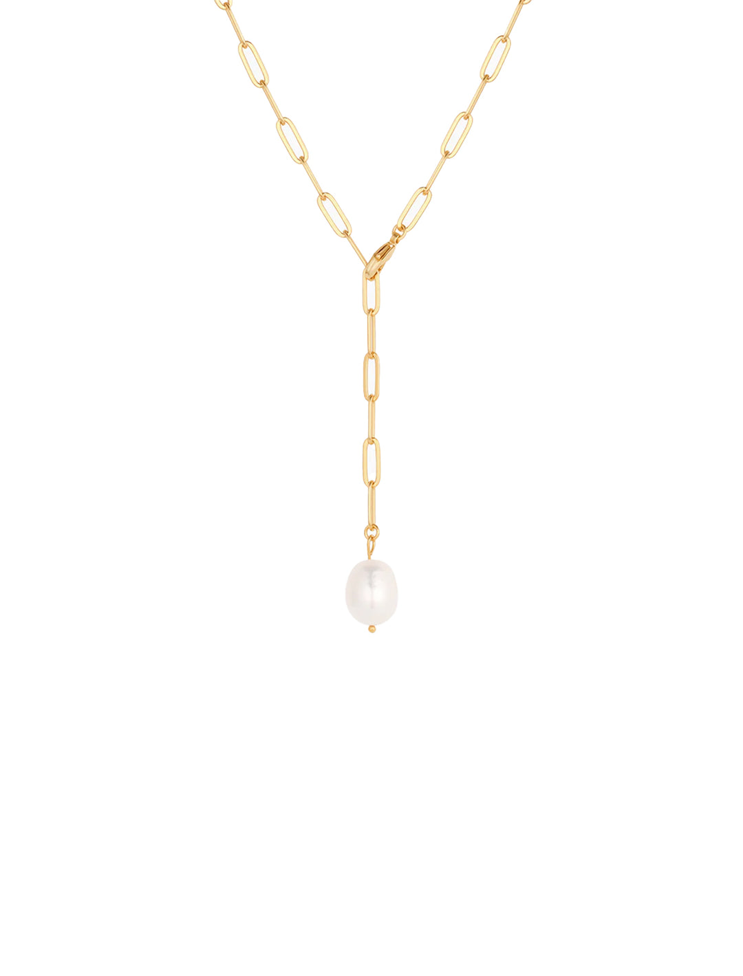 lea pearl lariat necklace