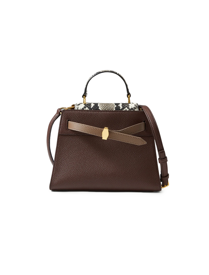 dash top handle bag in dark raisin multi