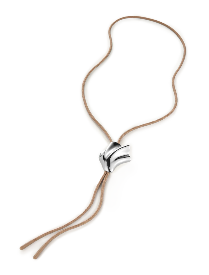 lydia bolo tie necklace in silver