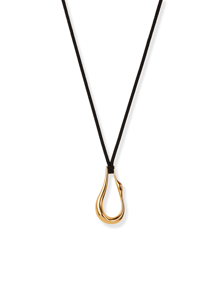 egret rope necklace in gold