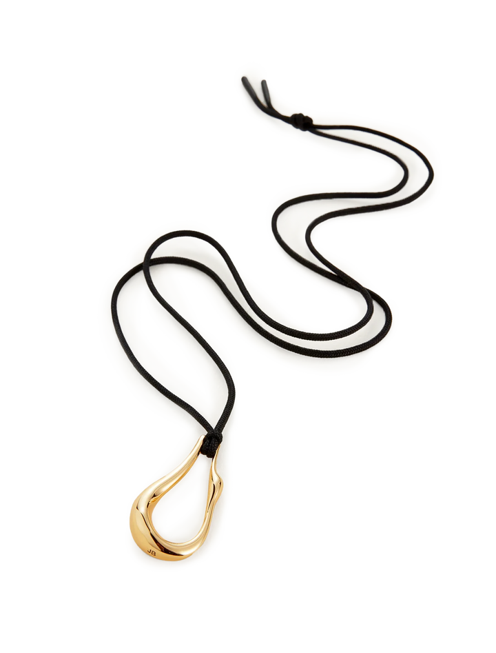 egret rope necklace in gold
