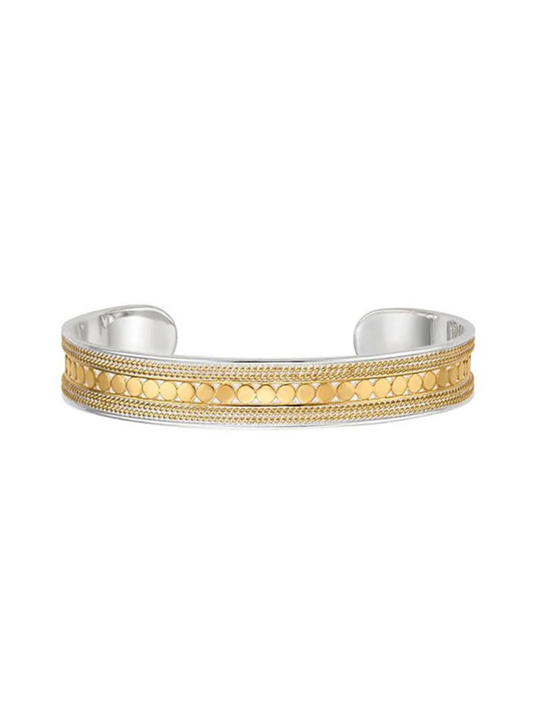 Front view of Anna Beck's classic cuff in gold.