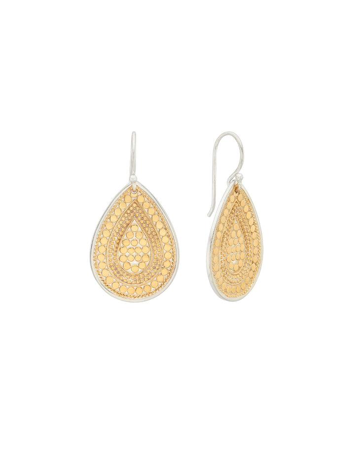 teardrop earrings in gold