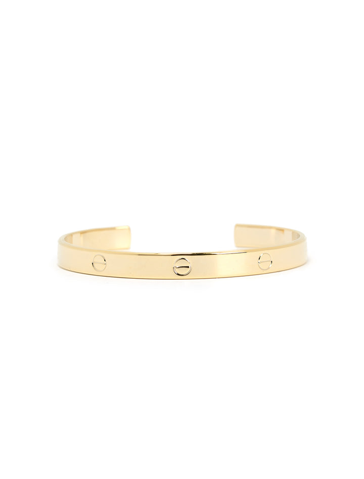 Front view of AV Max gold screw accent cuff