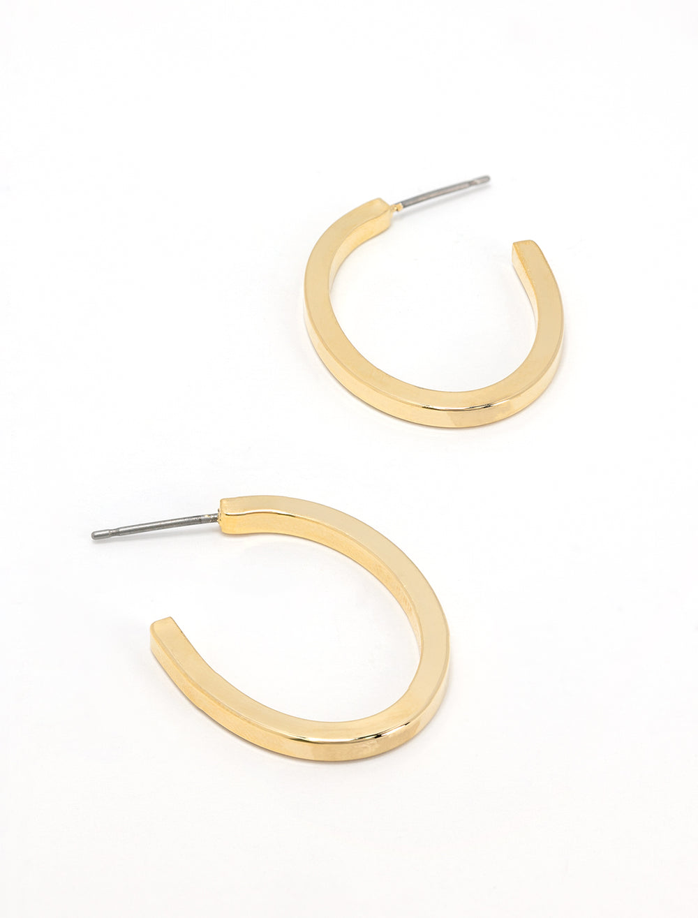 sienna flat hoops in gold (2)