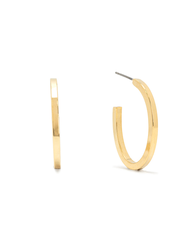 sienna flat hoops in gold