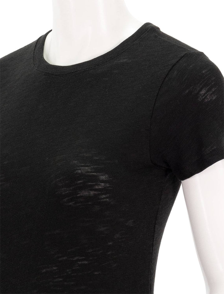 ATM slub schoolboy tee in black - Twigs