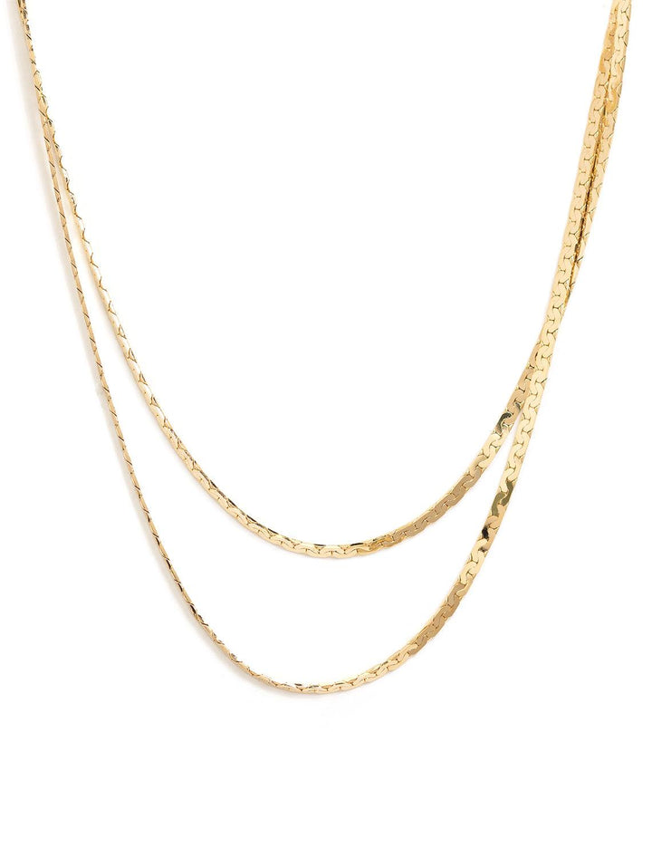 AV Max's herringbone layered necklace.