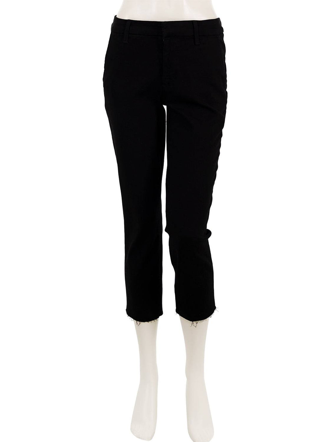 Front view of Frank & Eileen's wicklow italian chino in jet black.