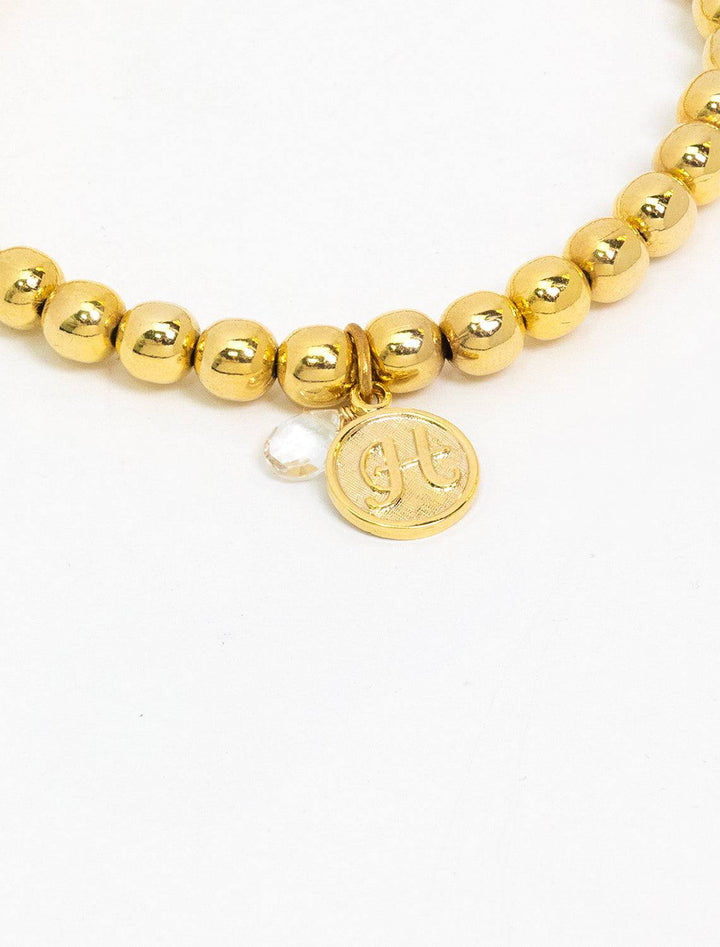 beaded monogram bracelet | H (2)
