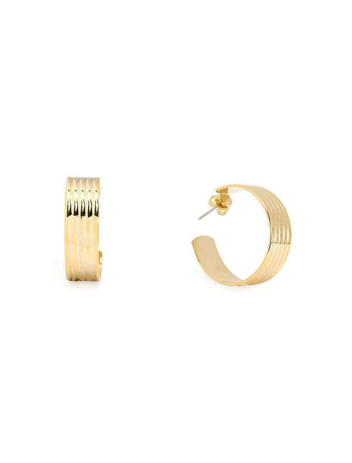 front and angled view of toni hoops