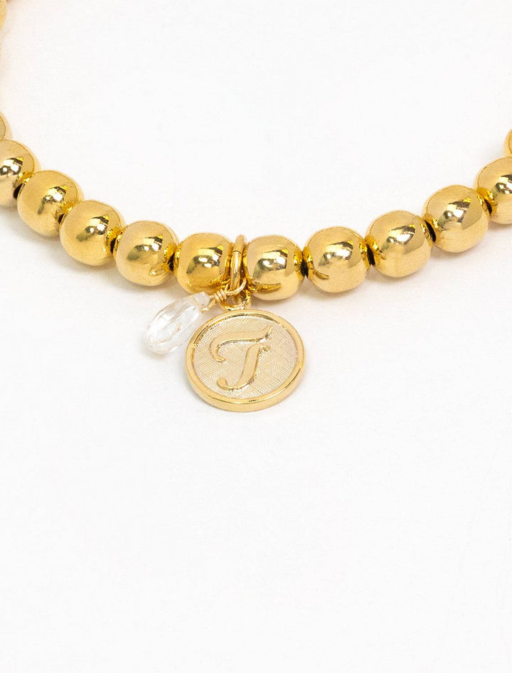 beaded monogram bracelet | T (2)