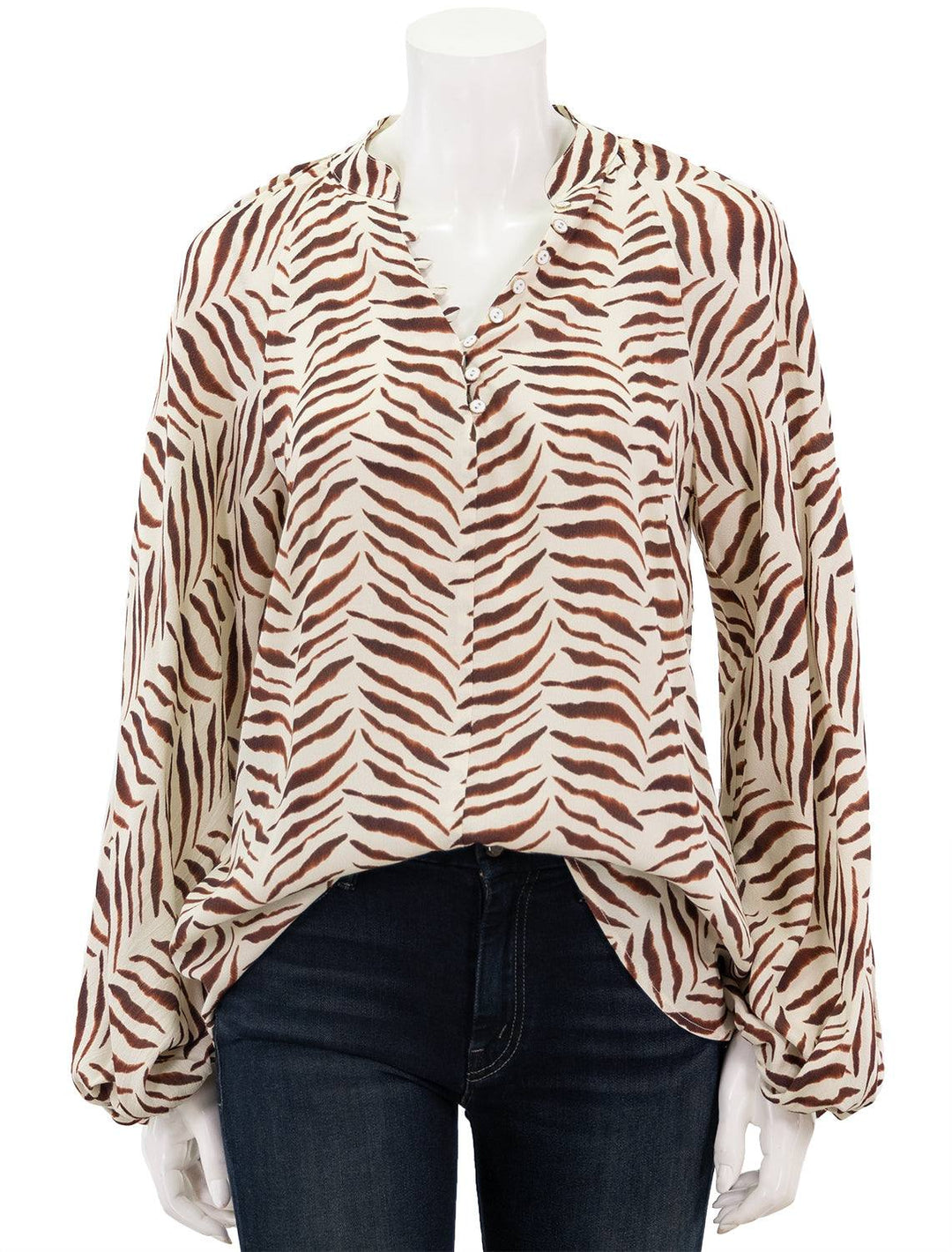 Front view of Corey Lynn Calter's noemie top in ivory.