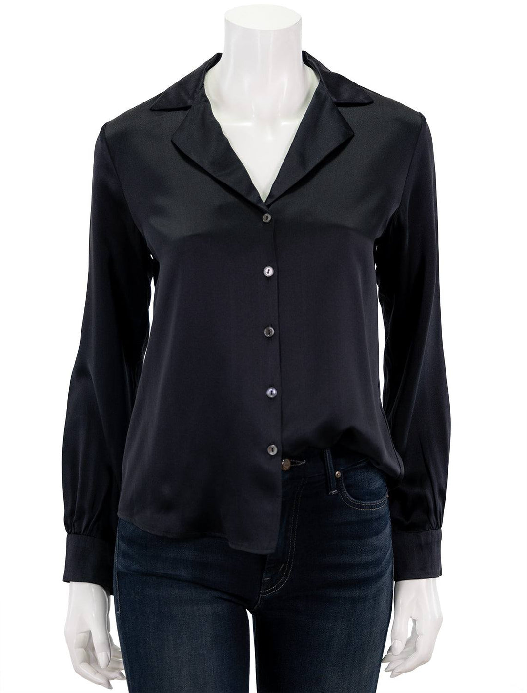 Front view of Velvet's Soho Blouse in Black.