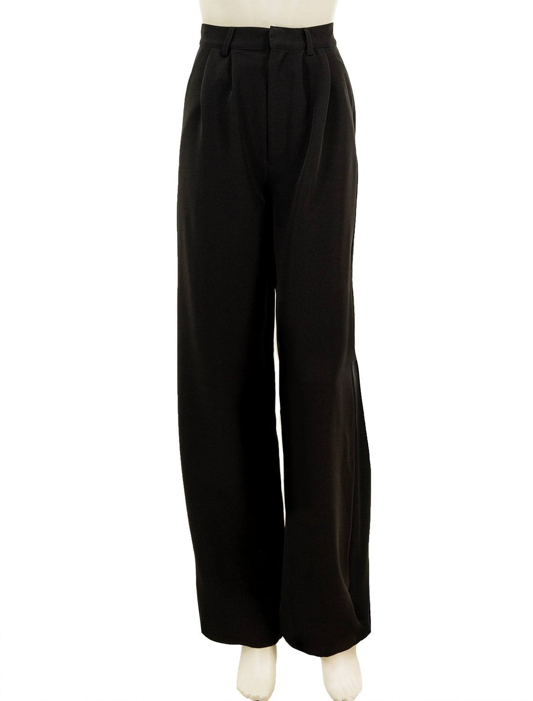 Front view of Sundays NYC's gentry trousers in black.