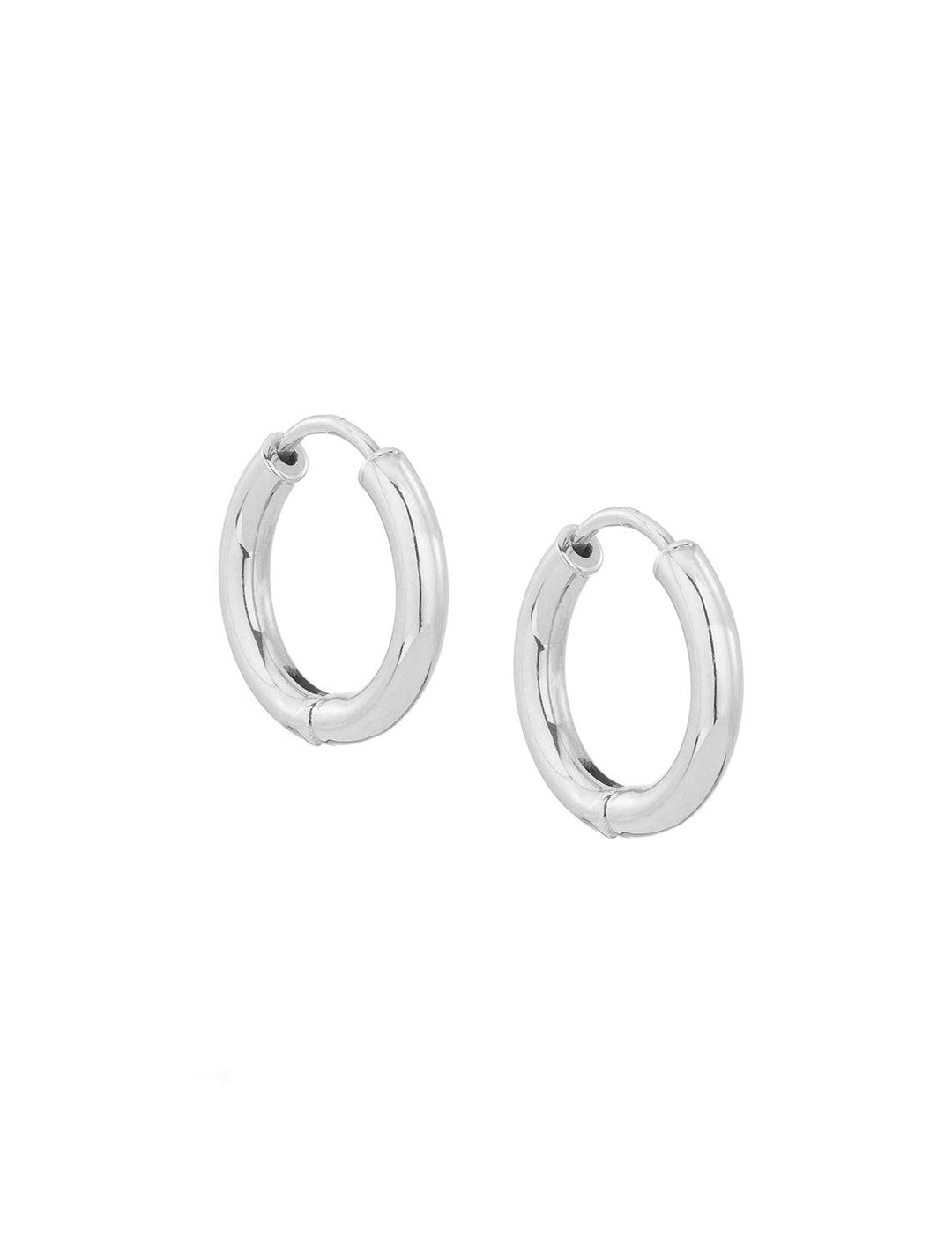15mm tube hoops in silver
