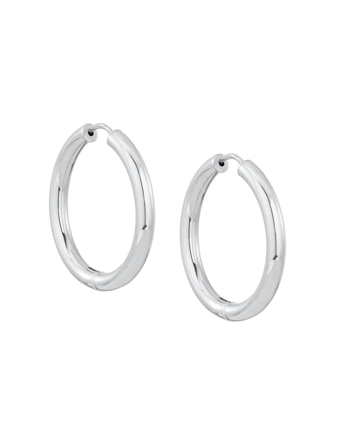 25mm tube hoops in silver