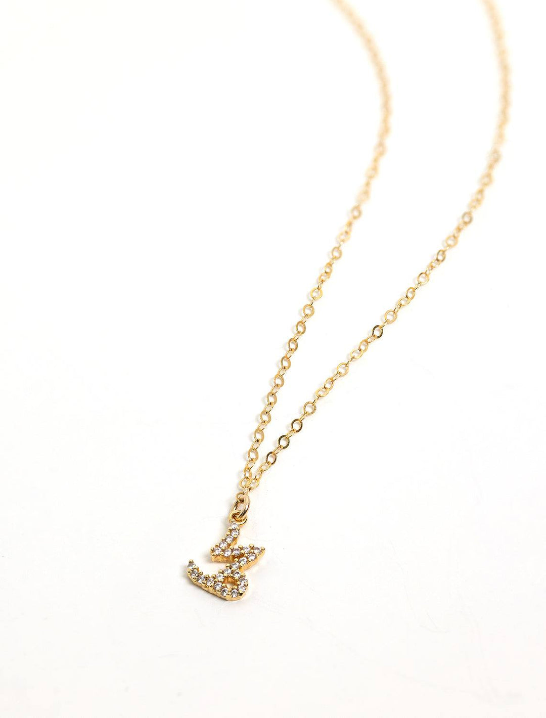 mini pave zodiac necklace | capricorn