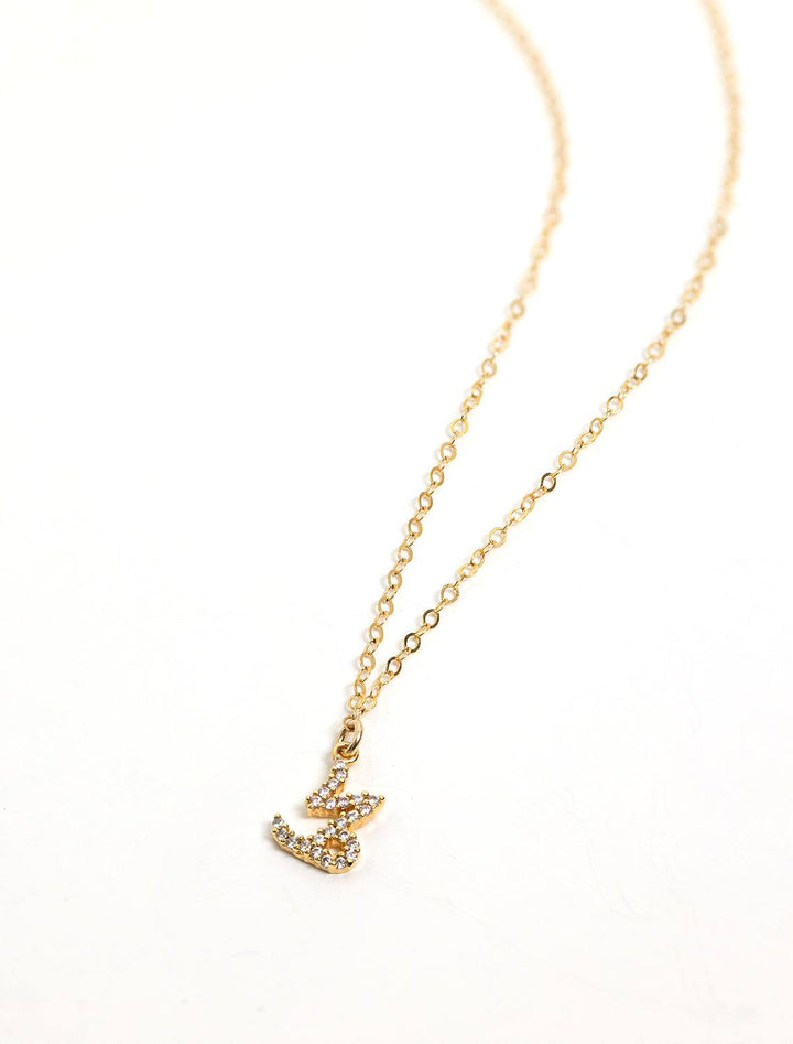mini pave zodiac necklace | capricorn