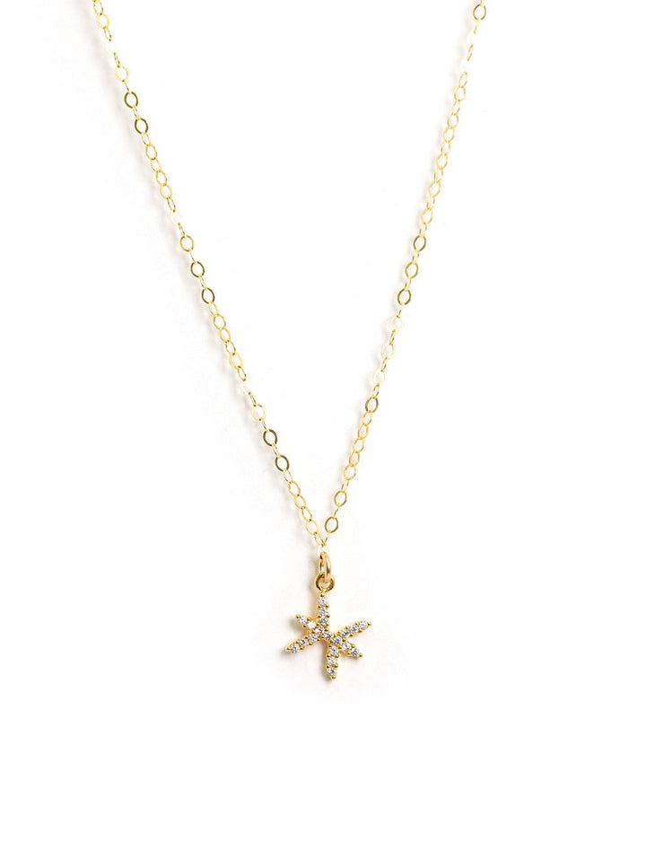 mini pave zodiac necklace | pisces