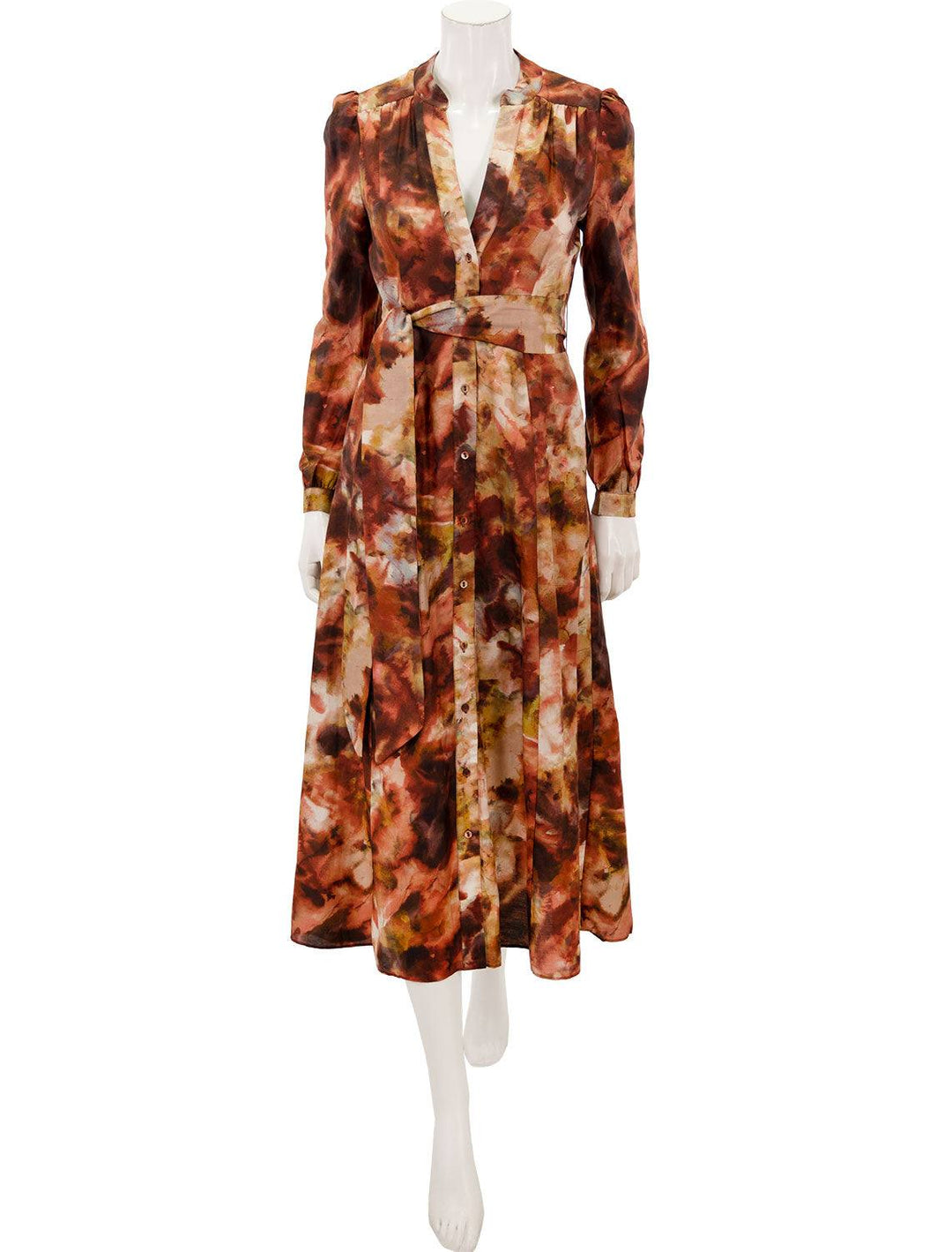 front view of lillian shirt dress in vineyard