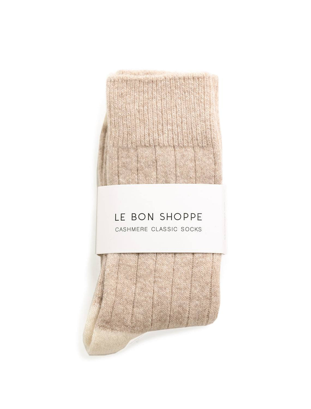 classic cashmere socks in fawn