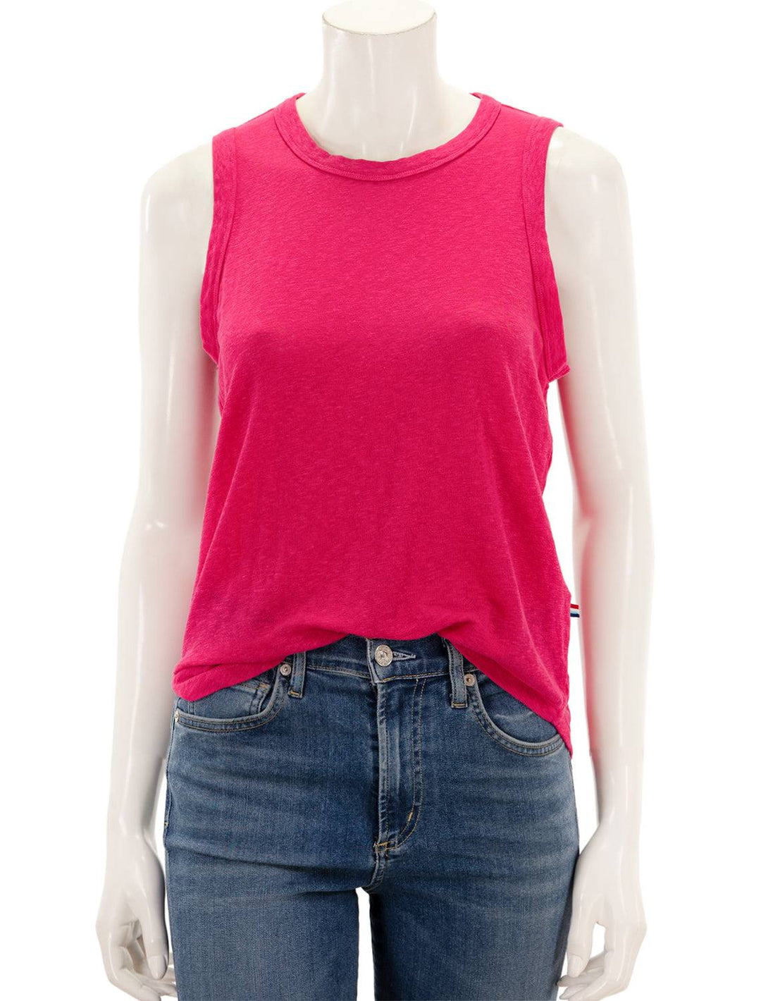 Front view of Sol Angeles' Eco Slub Tank in Dahlia.