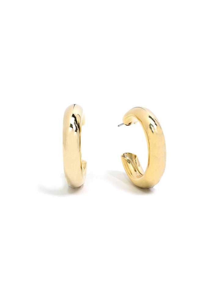 AV Max's bella hoops in polished gold.