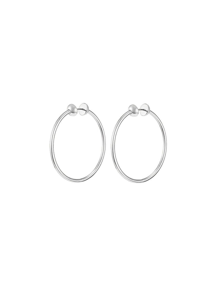 Jenny Bird new icon hoops in silver small - Twigs