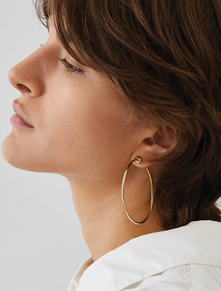 Jenny Bird new icon hoops in gold medium - Twigs