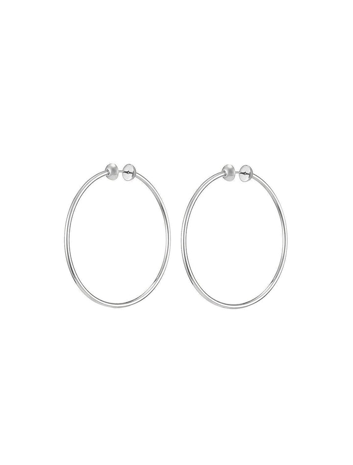 Jenny Bird new icon hoops in silver medium - Twigs