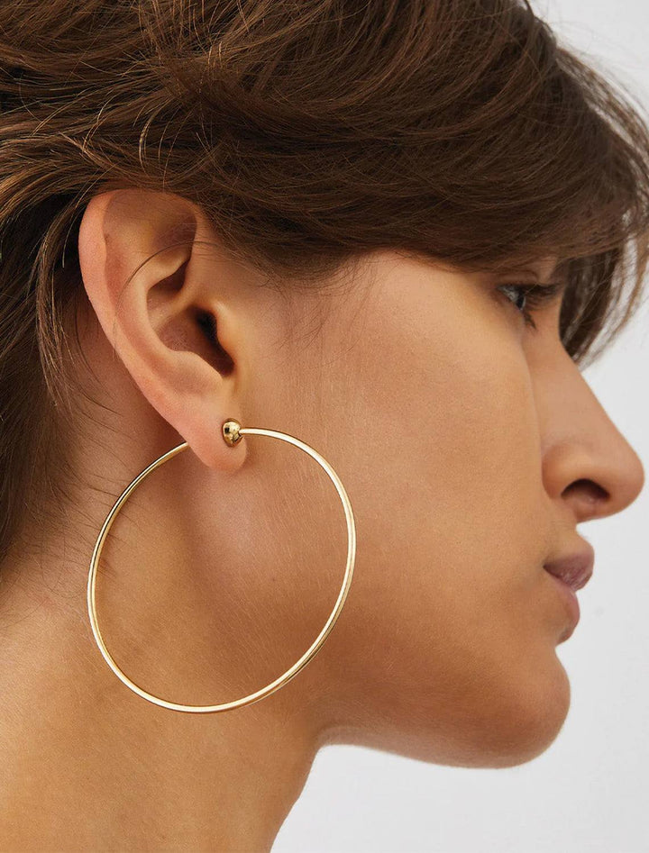Jenny Bird new icon hoops in silver medium - Twigs