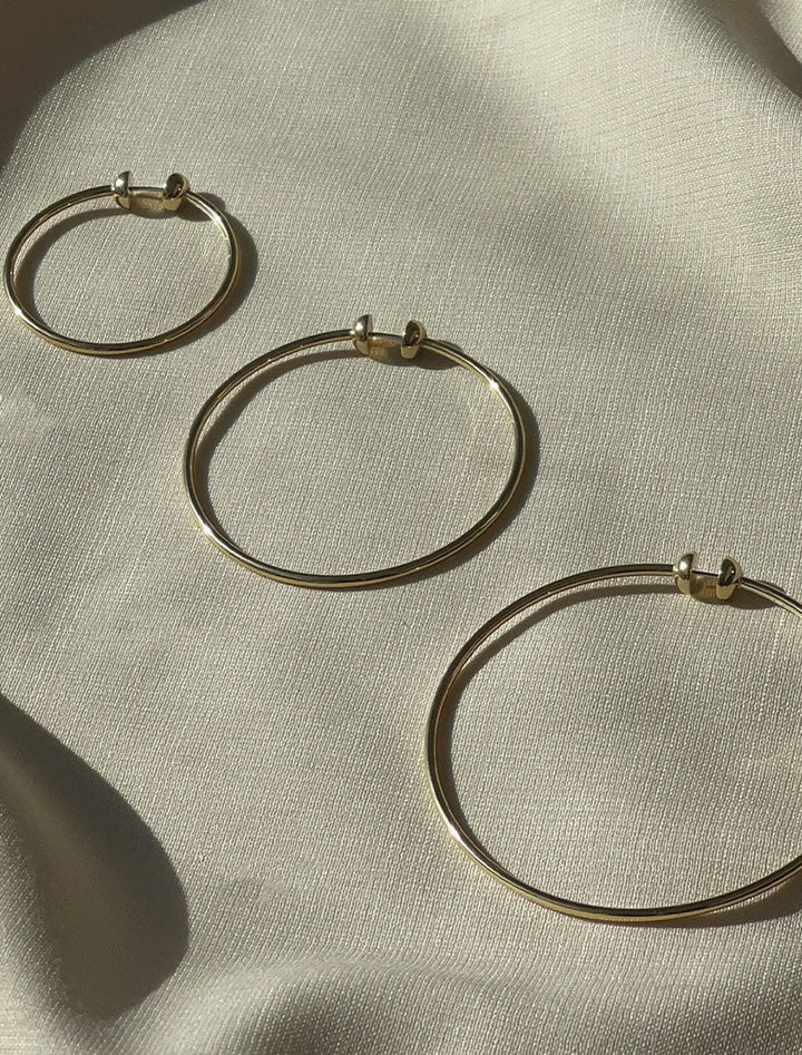Jenny Bird new icon hoops in silver medium - Twigs