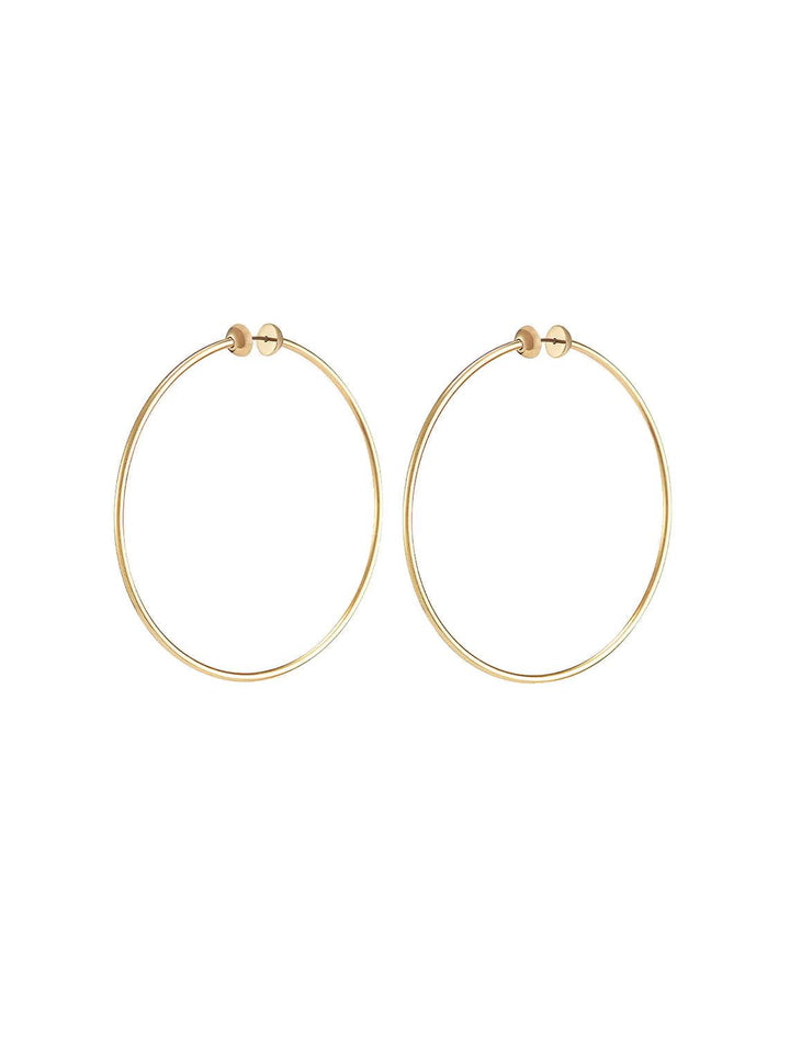 Jenny Bird new icon hoops in gold large - Twigs