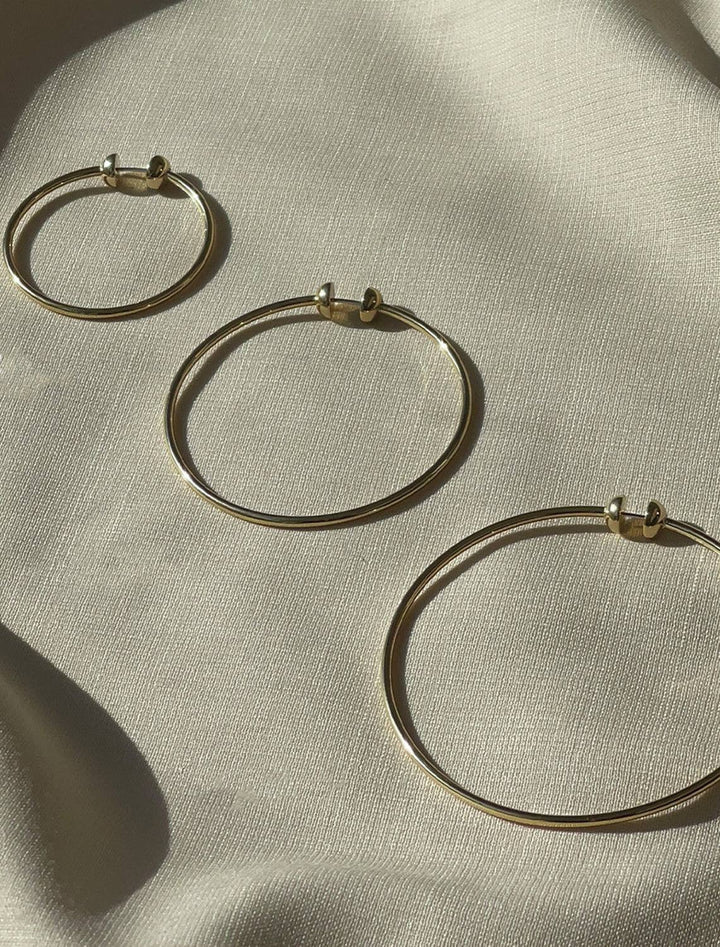 Jenny Bird new icon hoops in silver large - Twigs