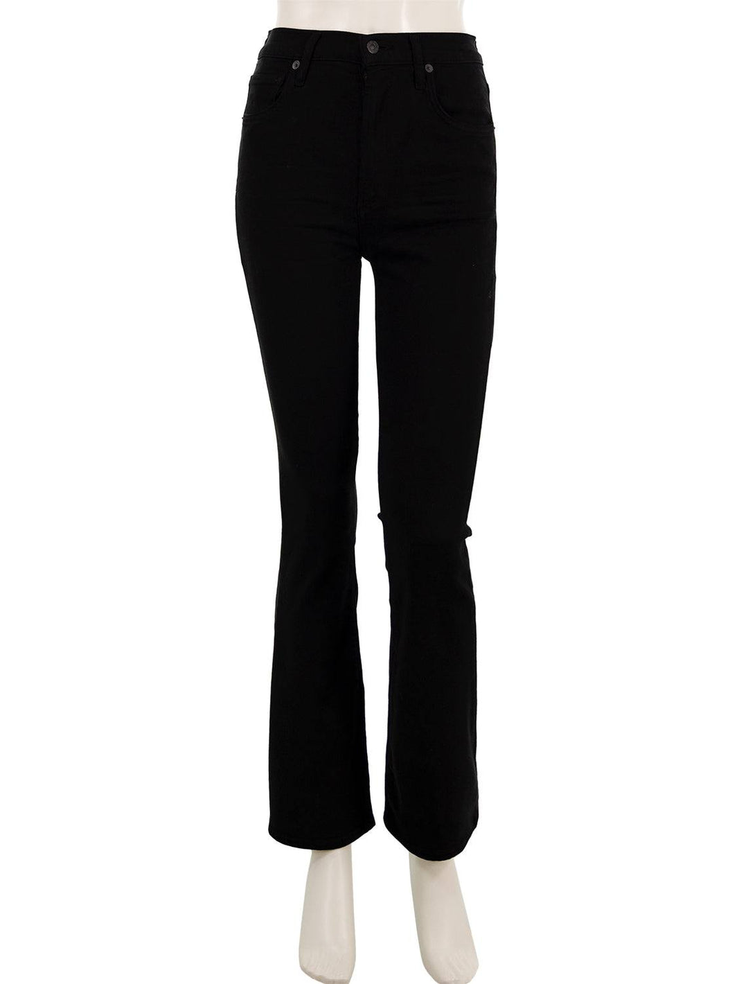 Front view of Citizen of Humanity's lilah high rise bootcut in plush black