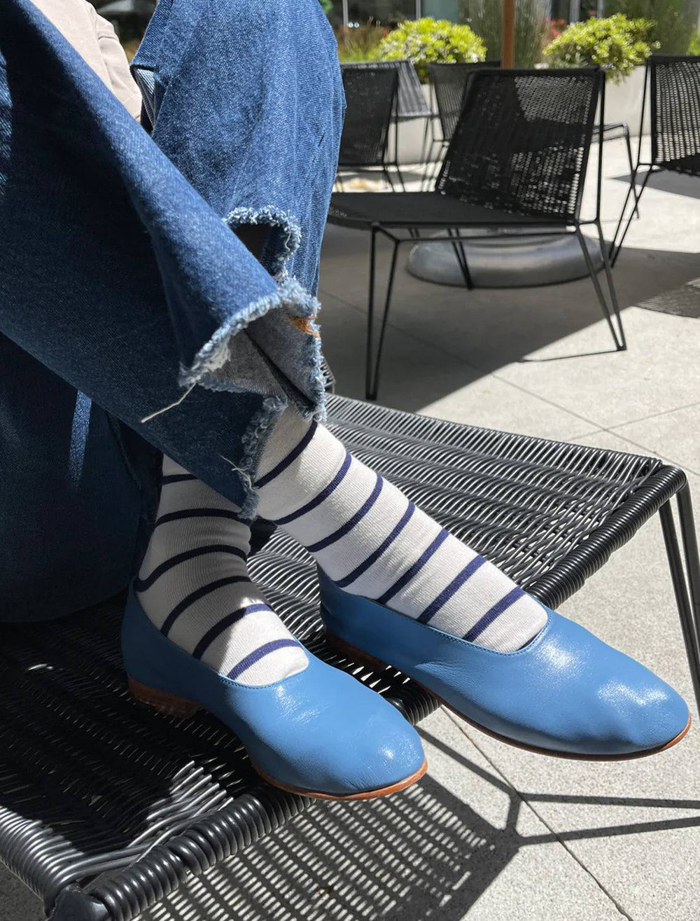 Le Bon Shoppe's wally socks in breton stripe