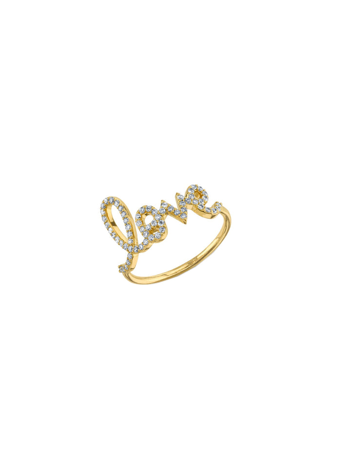 large love script ring