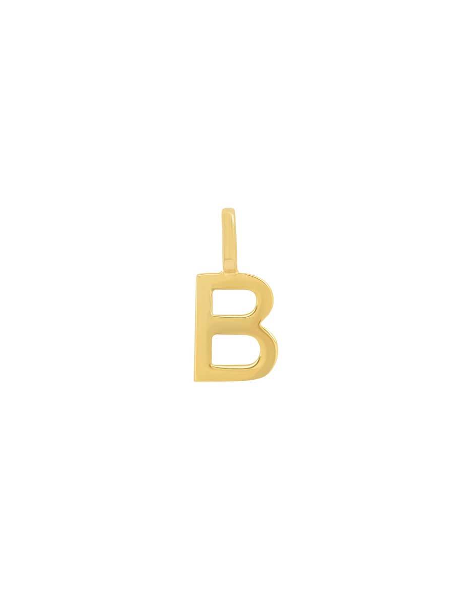 14k initial charm - B