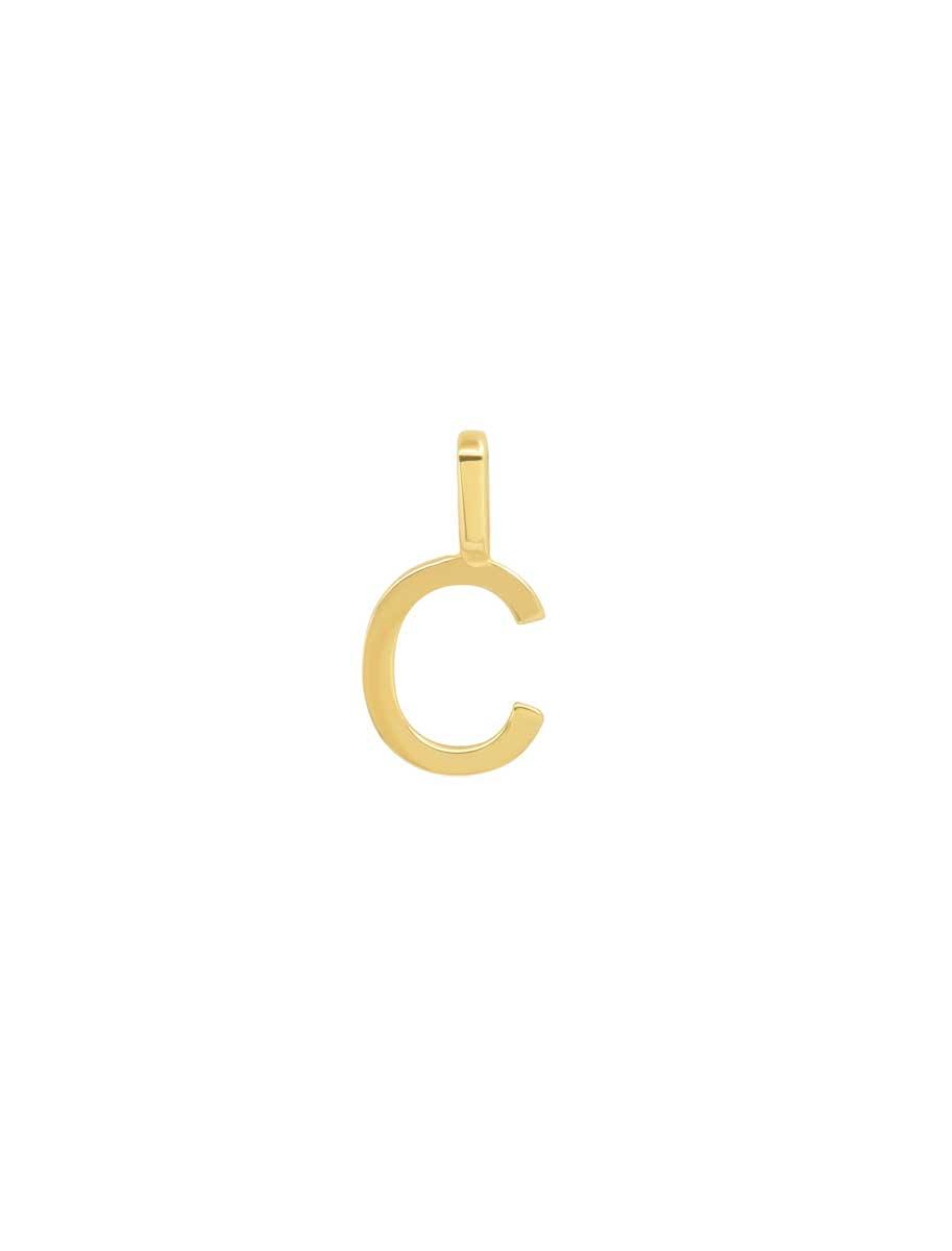 14k initial charm - C