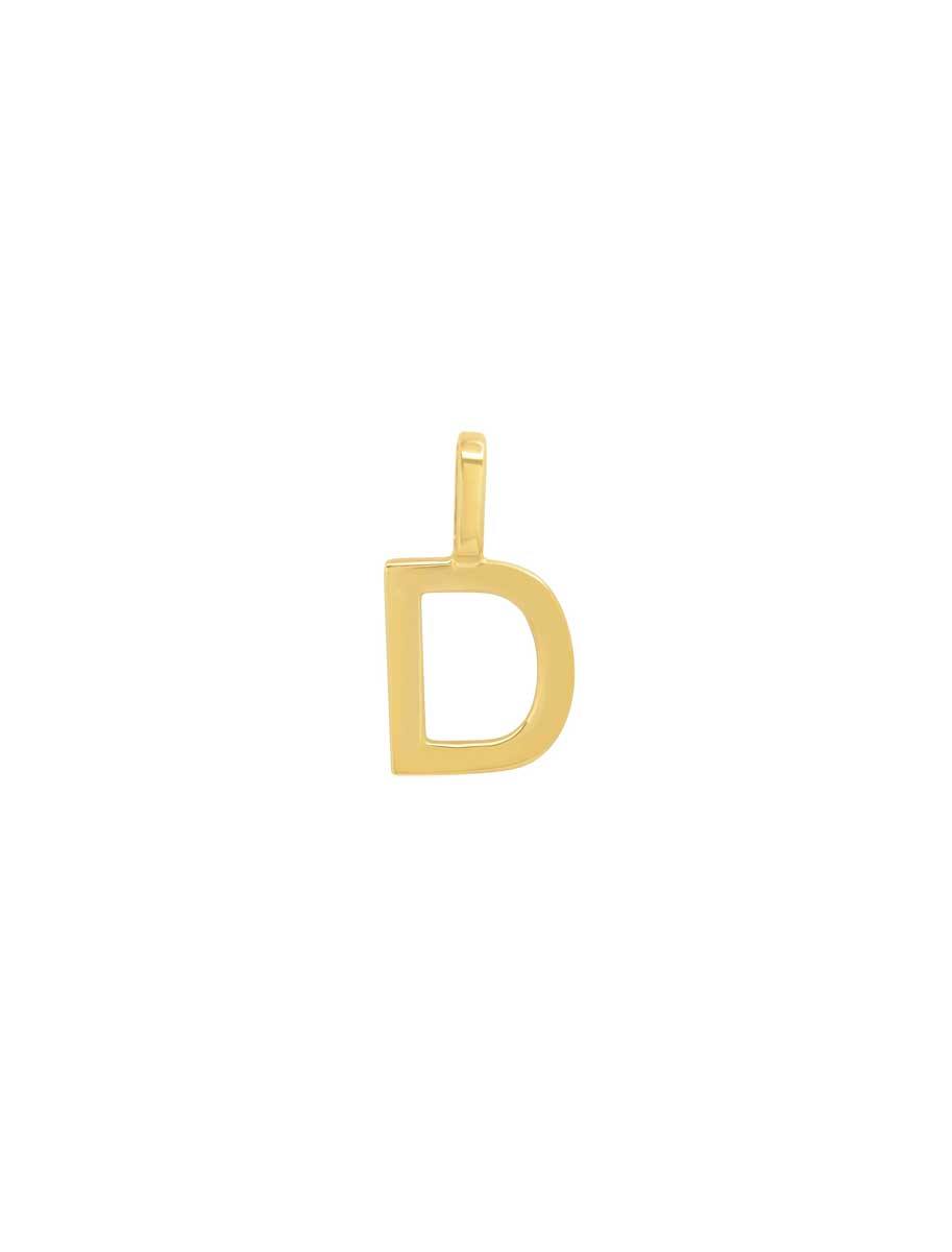 14k initial charm - D