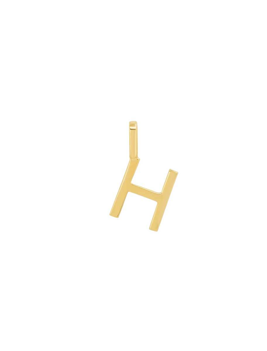 14k initial charm - H